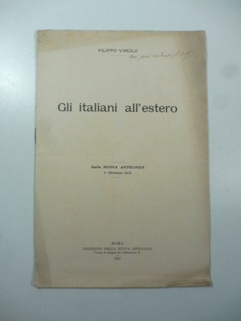 Gli Italiani all'estero. Dalla Nuova Antologia